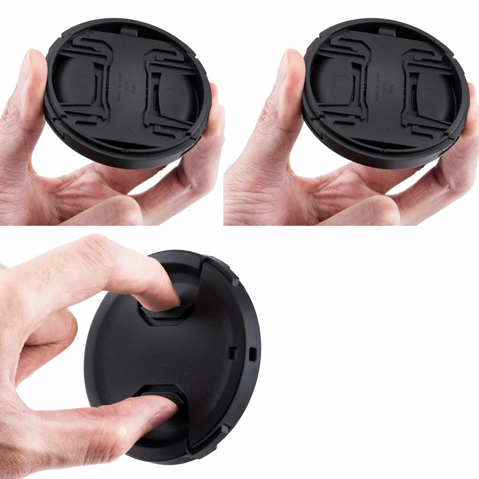 JJC 52mm Bouchons d'objectif 2 Pack Snap on Capuchon Cache Objectif pour Appareils Photo Canon Nikon Olympus Sony Fujifilm remplacer Nikon LC-52