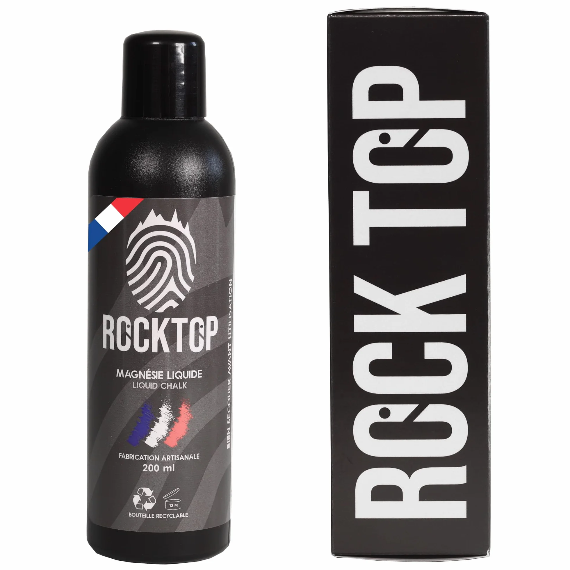 ROCKTOP Magnésie Liquide 200ml Liquid Chalk Anti-Transpiration Escalade Crossfit Musculation Mains Sèches