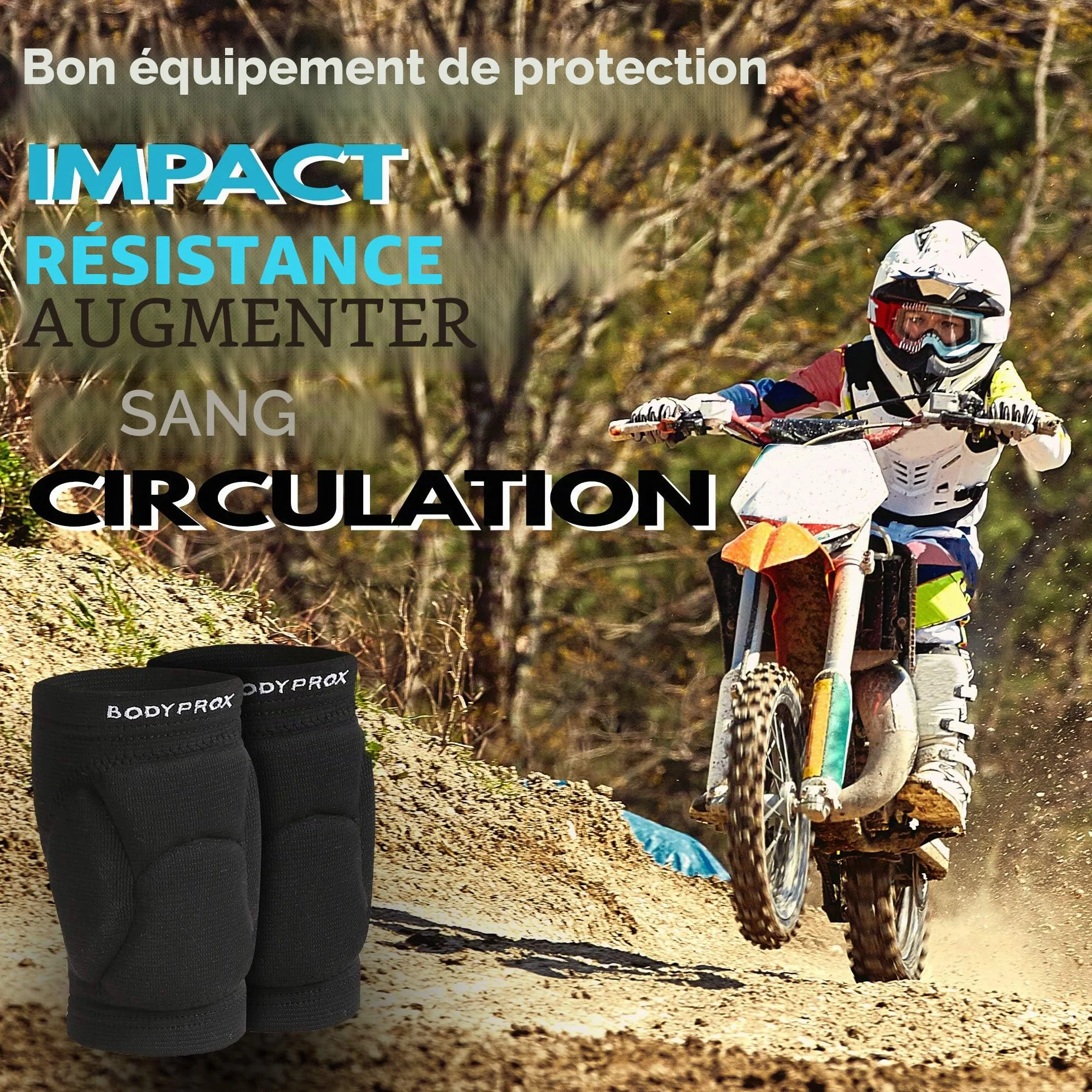 Bodyprox Genouillères de volleyball pour jeunes adolescents 1 paire Noir 13-18 Years