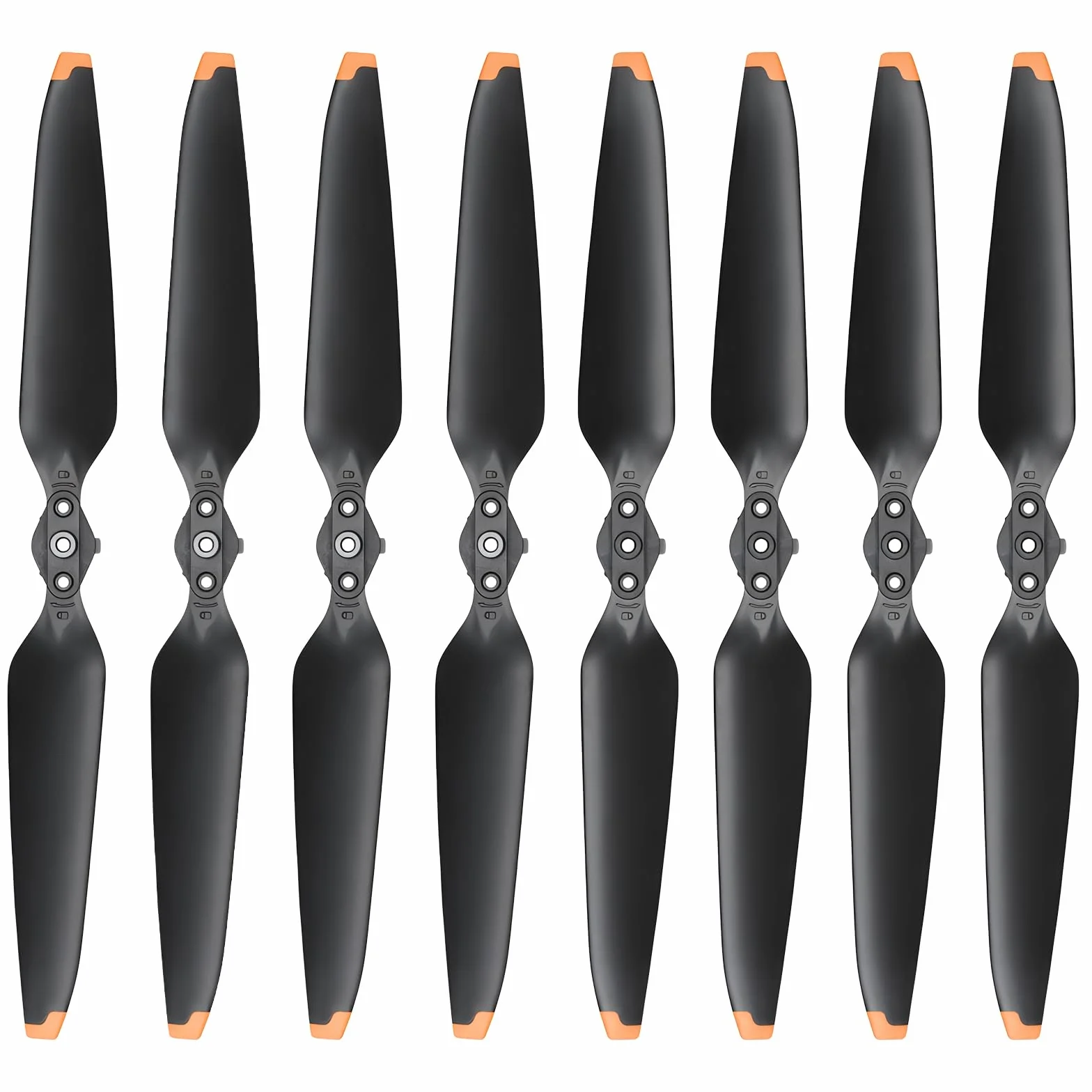 Hélices pour DJI Air 3/AIR 3S - Lames de Rechange à Faible Bruit - Accessoires pour Drone DJI Air 3/AIR 3S - 8 Embouts Orange