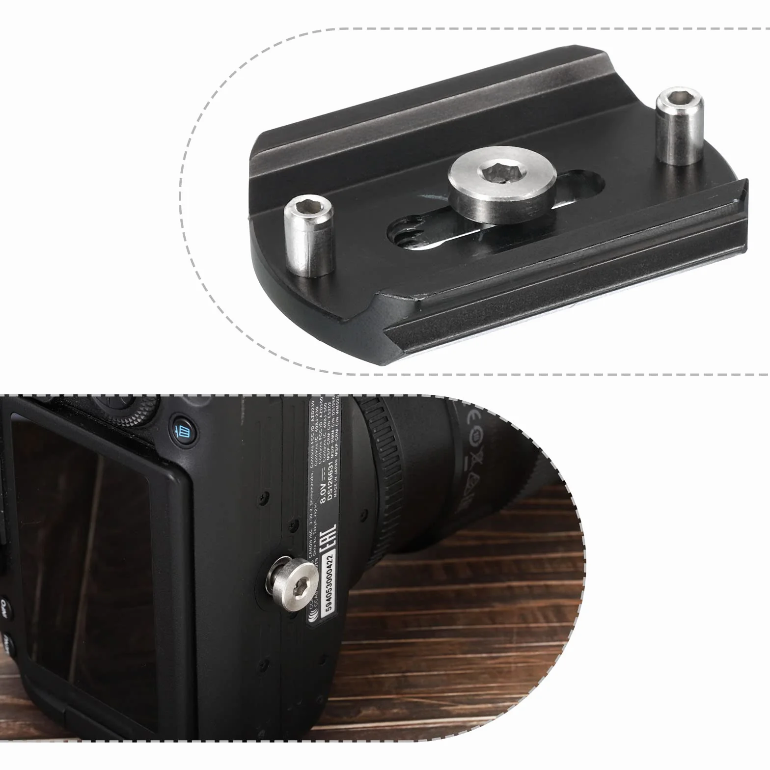PATIKIL 1/4"-20 Fil 13mm Longueur Caméra Rapide Libération Vis Trépied Vis, 3 Paquet Acier INOX Hexagon Fente Vis pour DSLR Caméra Appareillage Accessoires, Argent