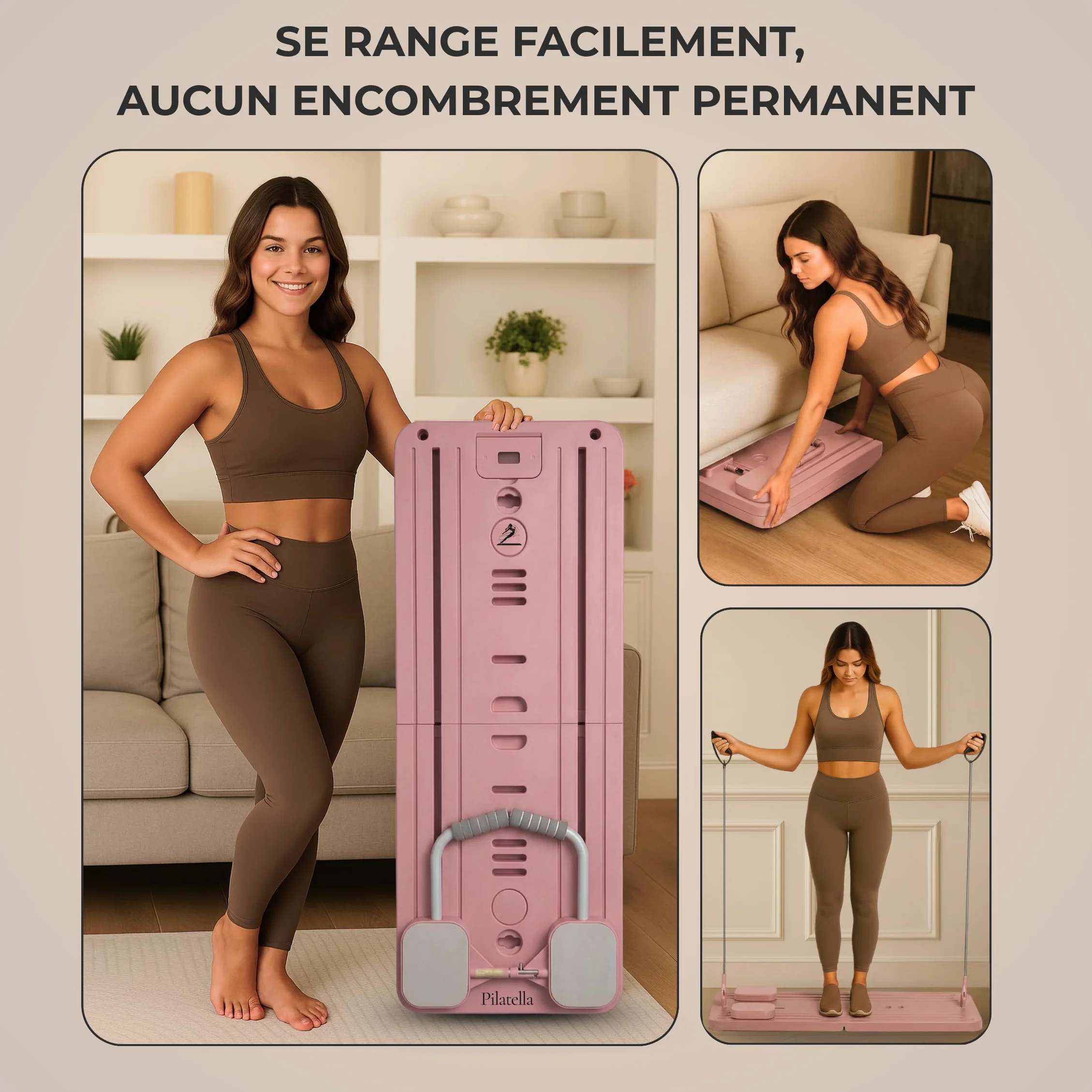 Pilates Reformer Pliable 5-en-1 Machine Multifonction Premium pour Maison