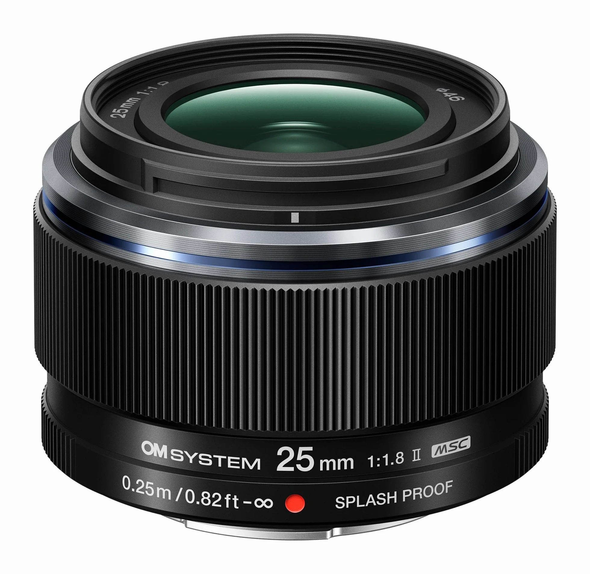 OM SYSTEM Objectif Numérique 25 mm F1.8 II d'OM System, Focale Fixe Rapide pour Les Appareils Photo Système Micro Quatre-Tiers (Olympus Om-D et Pen, Panasonic G-Series), Noir
