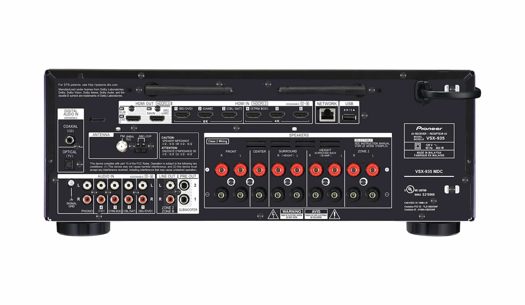 Pioneer VSX-935 Schwarz Netzwerk-AV-Receiver