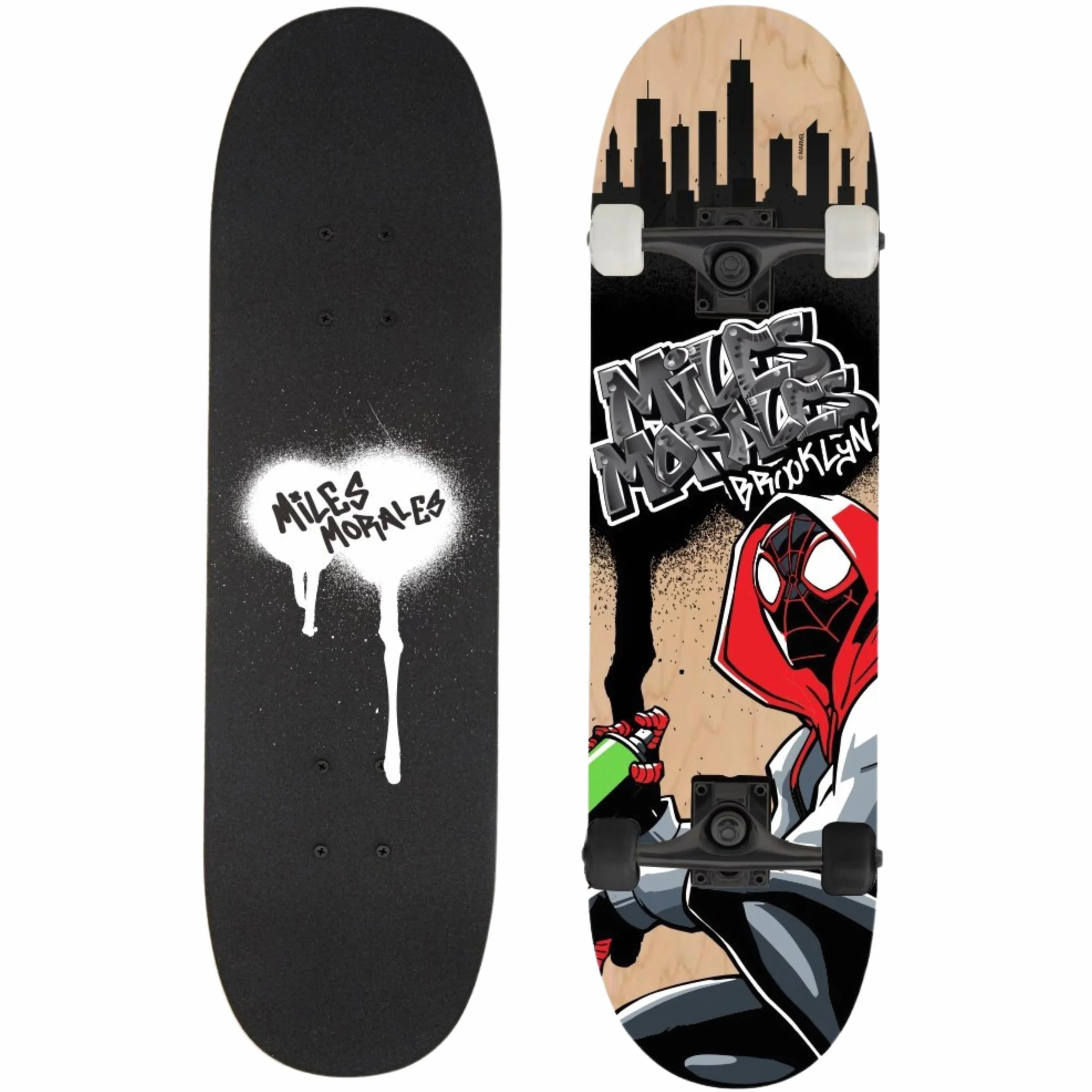 Skateboard en Bois 79 cm Antidérapant pour Adolescents jusqu'à 100 kg