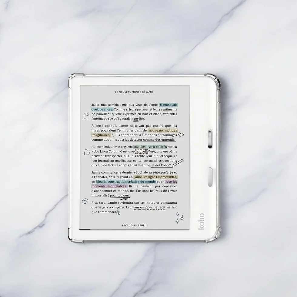 Coque pour Kobo Libra 2 / Libra Colour 7" Housse avec Coins renforcés Étui pour Libra 2 Ereader Libra Colour Étui