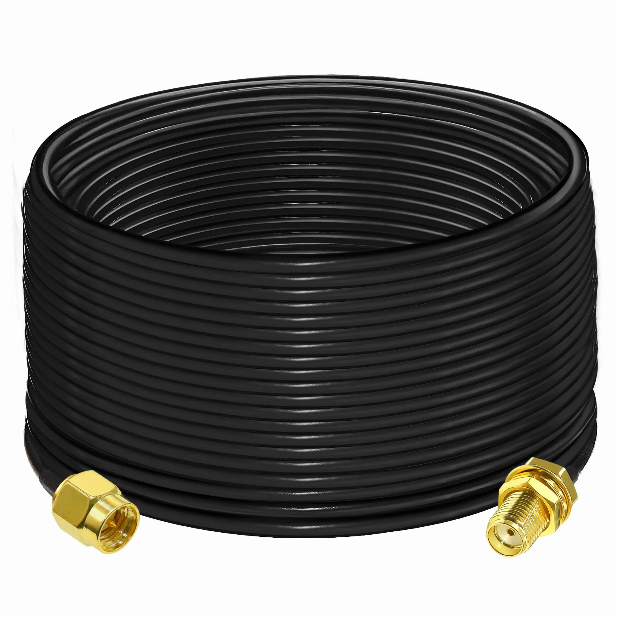 TUOLNK Câble d'extension SMA RG58 65,6 pieds (20 M) SMA mâle à SMA femelle Câble coaxial 3G 4G LTE Antenne WiFi LAN sans fil Câble d'assemblage coaxial RF à faible perte Radio CB