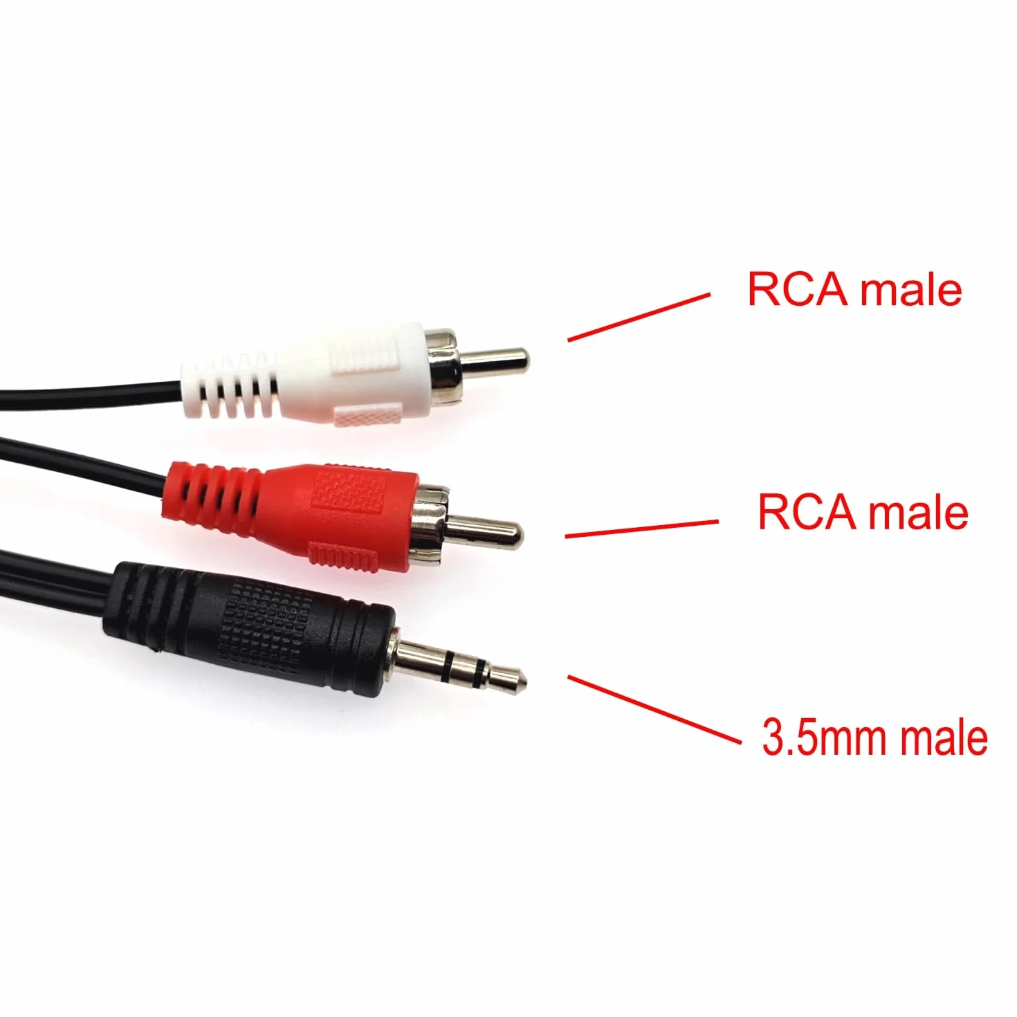 JZK 1,5 M Câble auxiliaire RCA vers 3,5 mm, fil haut-parleur vers connecteur RCA rouge blanc, câble phono mâle vers prise audio 3,5, câble adaptateur prise casque vers phono, câble adaptateur Hifi