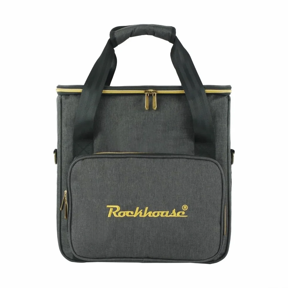 Sac de rangement pour disques vinyles - Noir - Design robuste - Transport à la main
