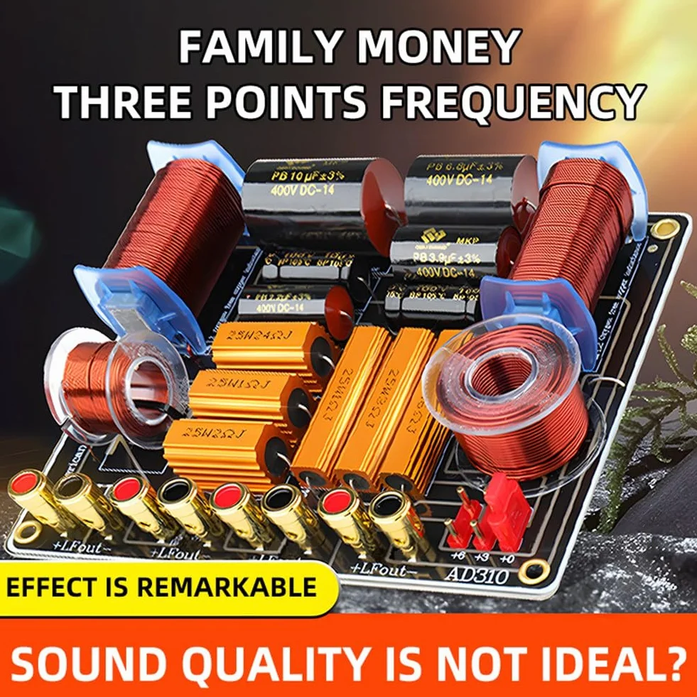 Haut-Parleur Professionnel à Trois Voies 450 W Répartiteur 750 Hz/5 000 Hz Filtre Croisé Audio Scène Home Cinéma