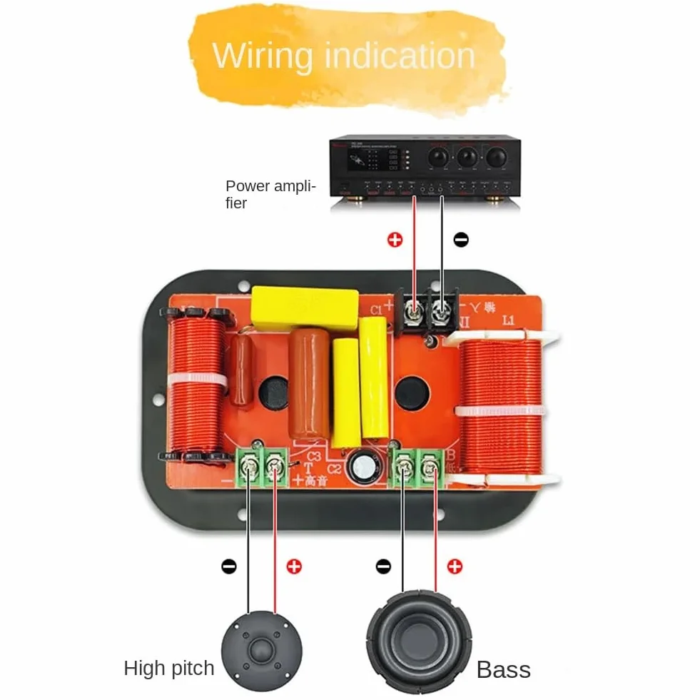 Melairo 2 Voies 350 W Haut-Parleur Filtre Croisé Diviseur de Fréquence pour Bricolage Home Cinéma