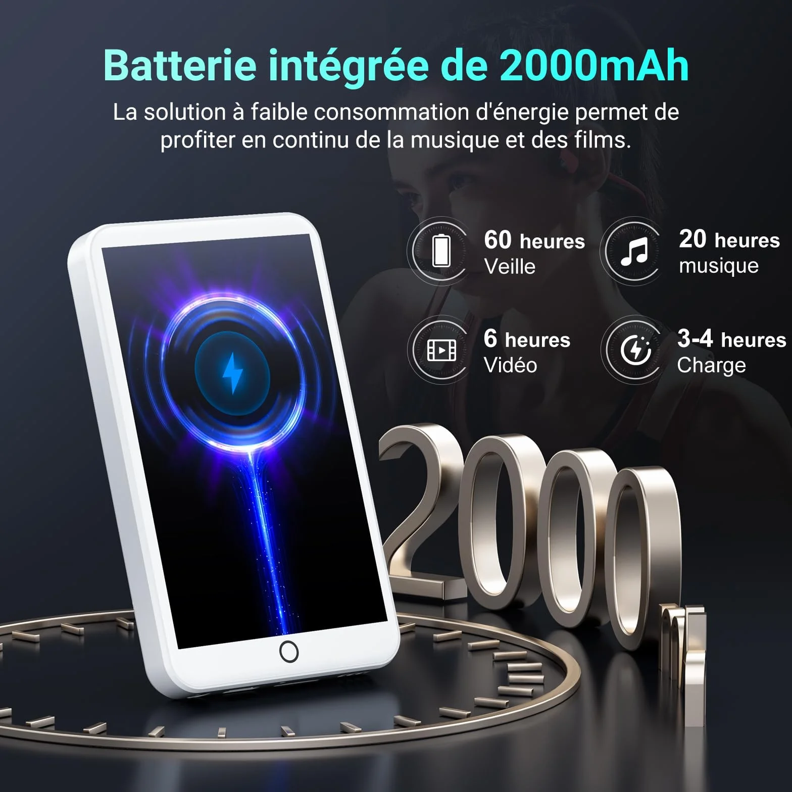 Lecteur MP3 Bluetooth WiFi Android 13 Écran Tactile 4" 3 Go RAM 32 Go ROM Radio FM