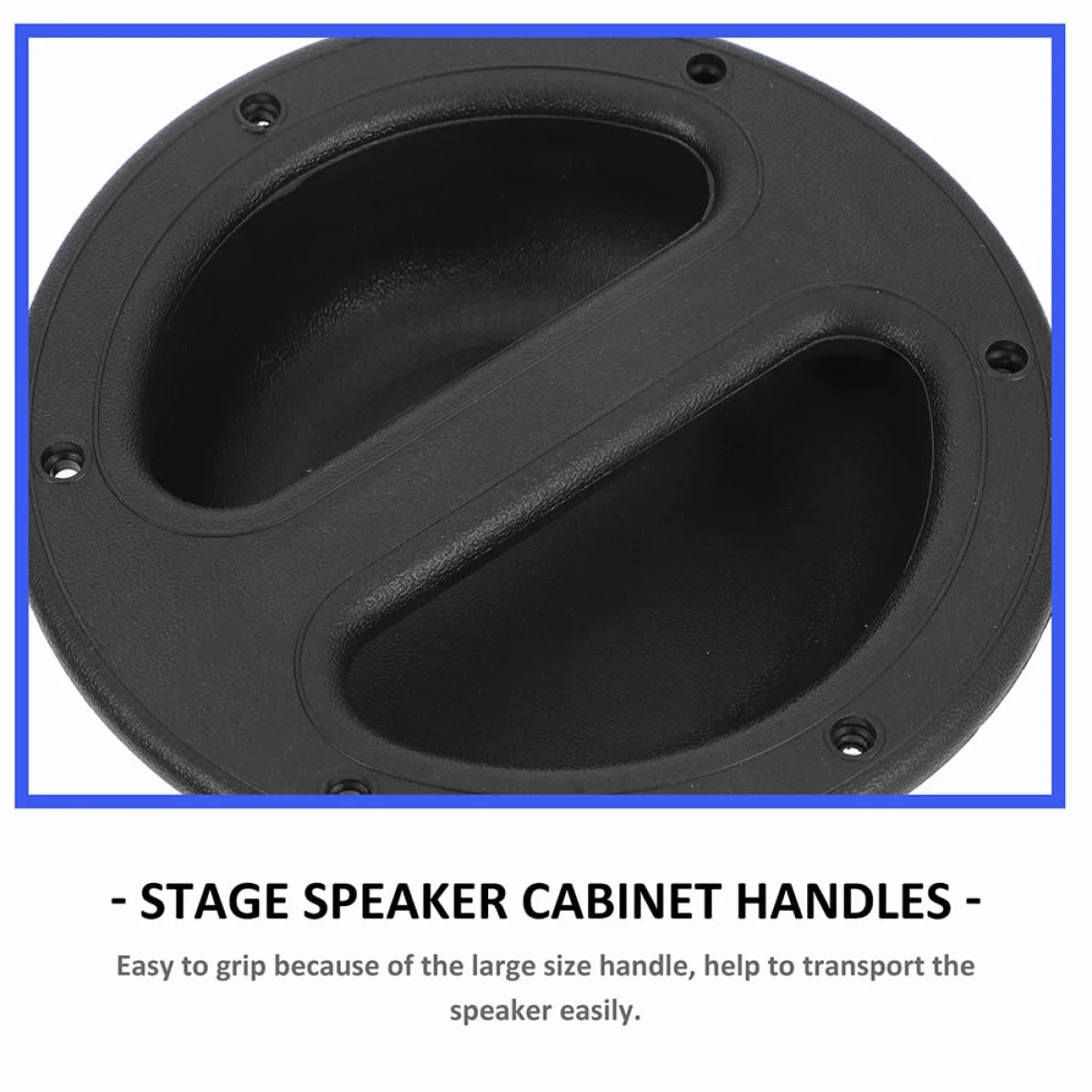 8 pièces Poignée Encastrée pour Enceinte Abs Noir Poignée Robuste pour Haut-parleurs et Caissons de Basse Design Simple et Résistant pour Transport Sécurisé
