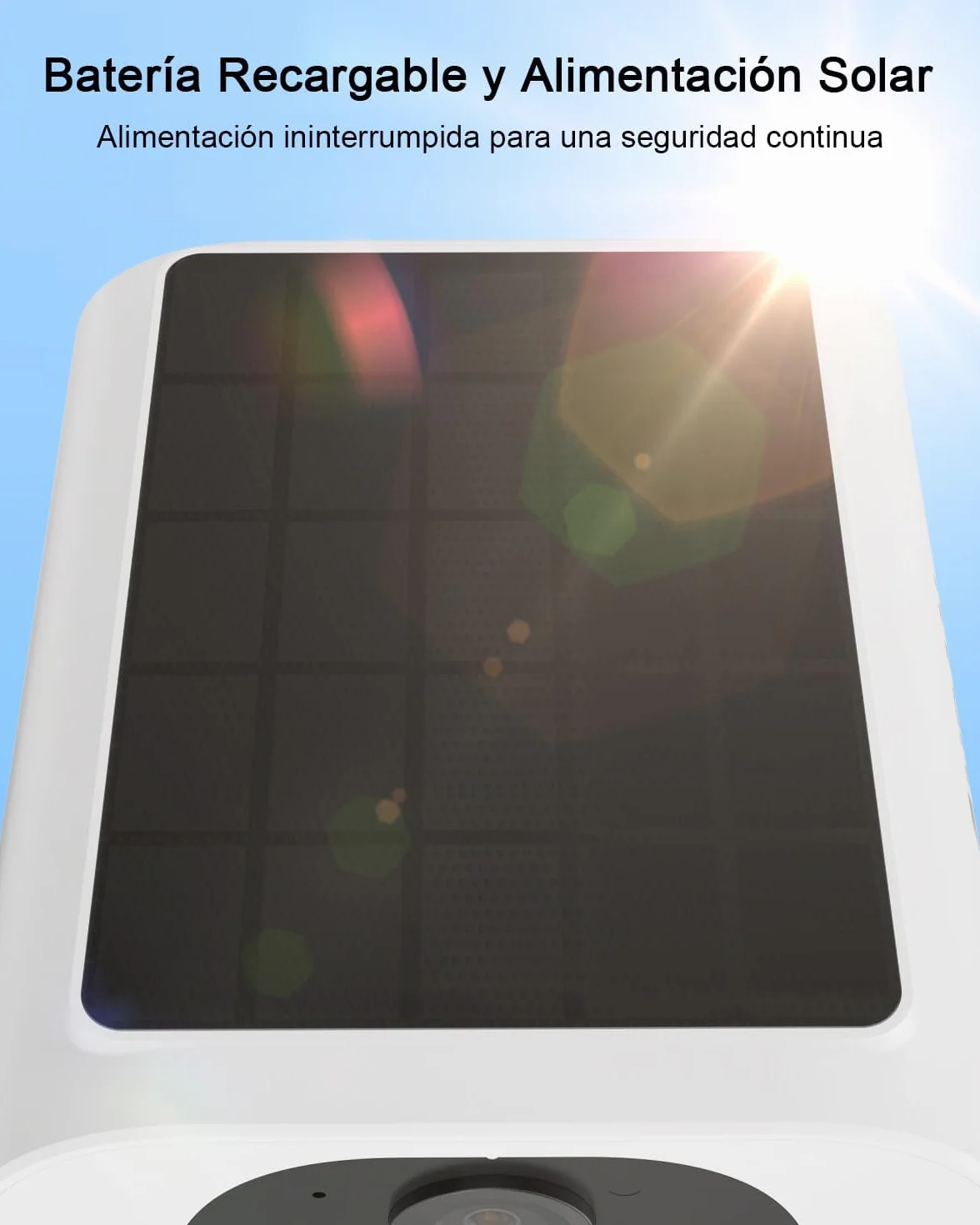 ANRAN 2K Caméra Surveillance WiFi, Panneau Solaire Intégré, Caméra IP Batterie, Puissance illimitée, Spotlight & Vision Nocturne Couleur, Audio Bidirectionnel, Detection Humaine, Sirène d'alarme
