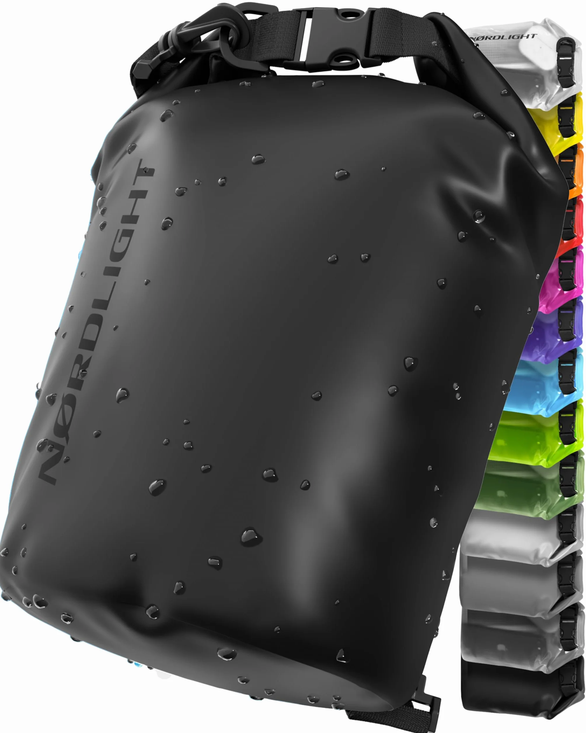 Nordlight Sac Étanche 2L Dry Bag Rouge Pochette Étanche Nautique Sac Dos Imperméable Roll Top