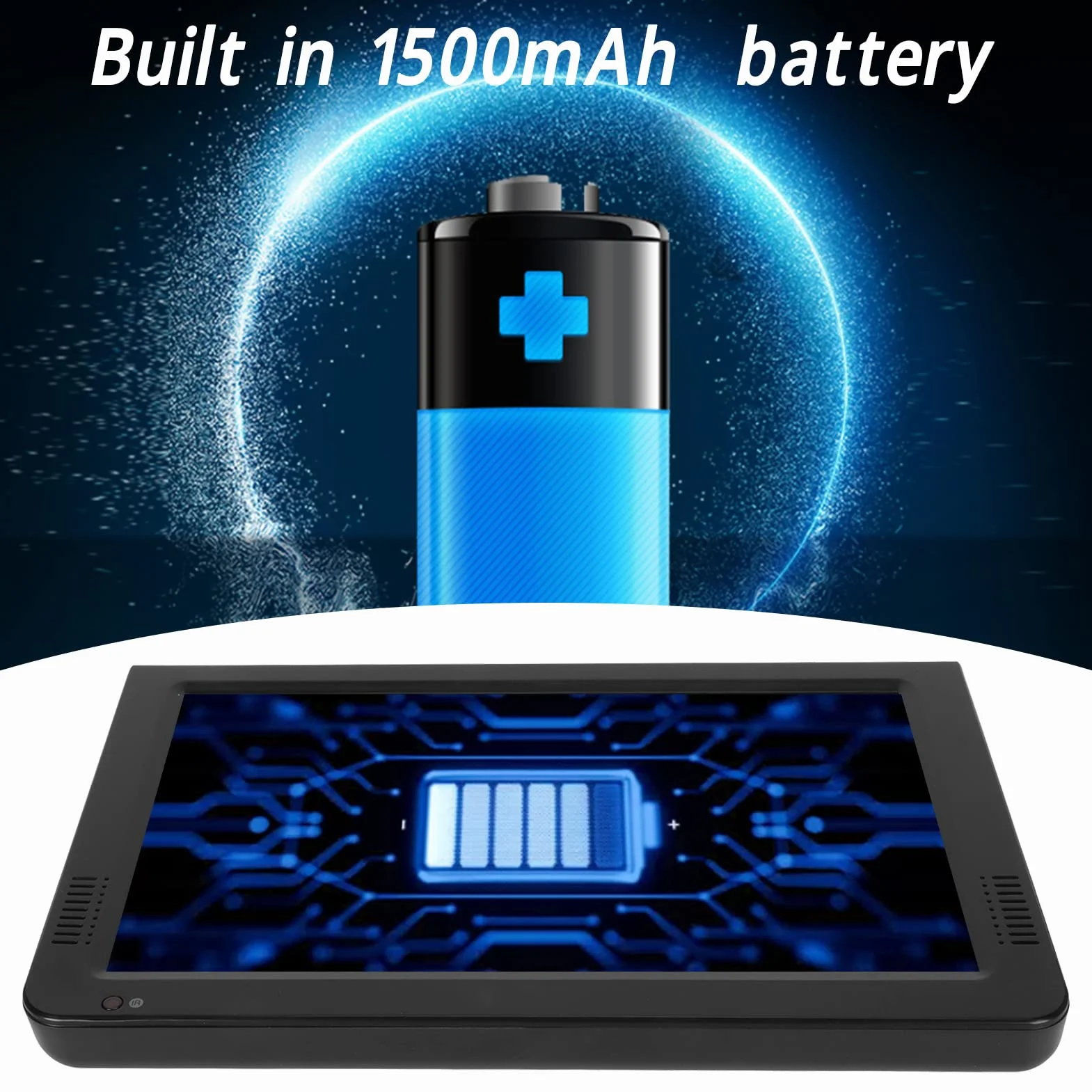 Téléviseur Portable 10 Pouces TFT LED 1080P Rechargeable avec Réception Forte