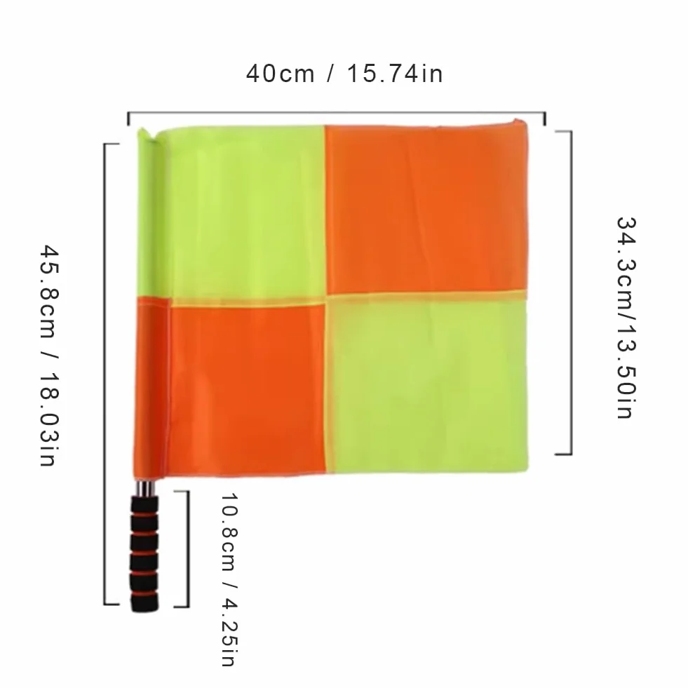 Lot de 2 drapeaux d'entraînement de football, drapeaux de ligne imperméables pour arbitre