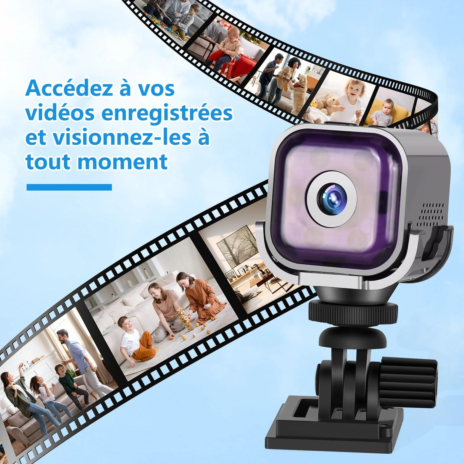 Caméra Espion Miniature 1080P,Caméra Surveillance WiFi Intérieur sans Fil - Mini Caméra Espion avec Vision Nocturne,Détection de Mouvement et Audio Bidirectionnel en Temps Réel par Application Mobile