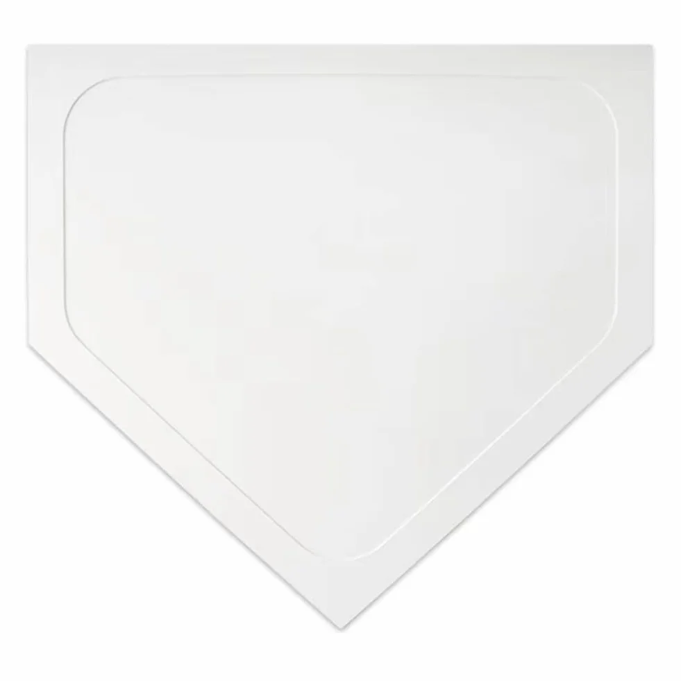 Ensemble de tapis d'entraînement de baseball et softball – Plaque à domicile, base, tapis de lancer, design enroulable portable, extérieur (blanc)