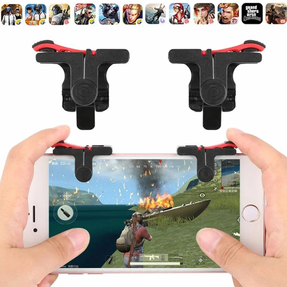 1 Paire Pubg Mobile Controller Gamepad Game Trigger Objectif Bouton L1 R1 Shooter Manette De Jeu pour Différents Modèle De Téléphone Game Pad Accesorios