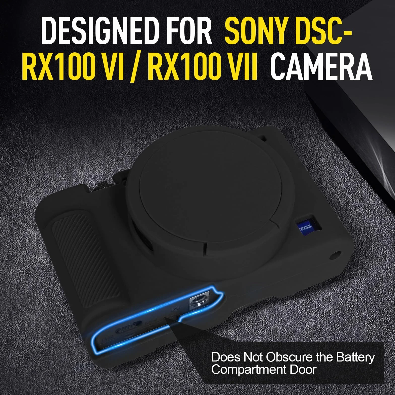 Étui Silicone Sony RX100 VII VI Protection Appareil Photo Coque Léger Noir
