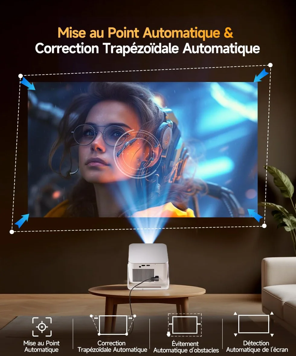 Magcubic HY350Max Mini Projecteur 4K 8K 1080P WiFi 6 Bluetooth 5.4 600 ANSI