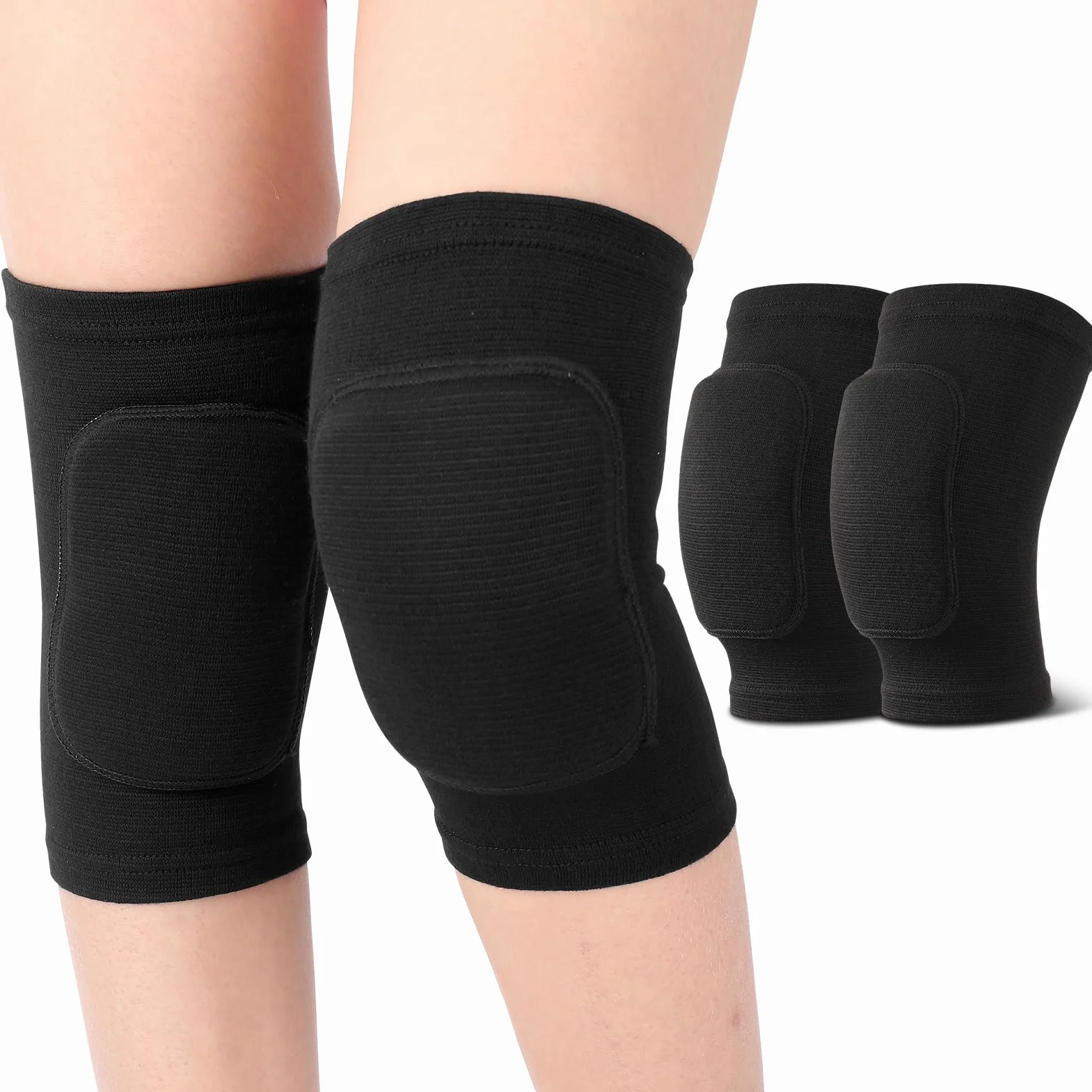 Genouillère Sport Antidérapant Stretch Respirante pour Enfant Adulte Tennis Ballet Yoga Course à Pied