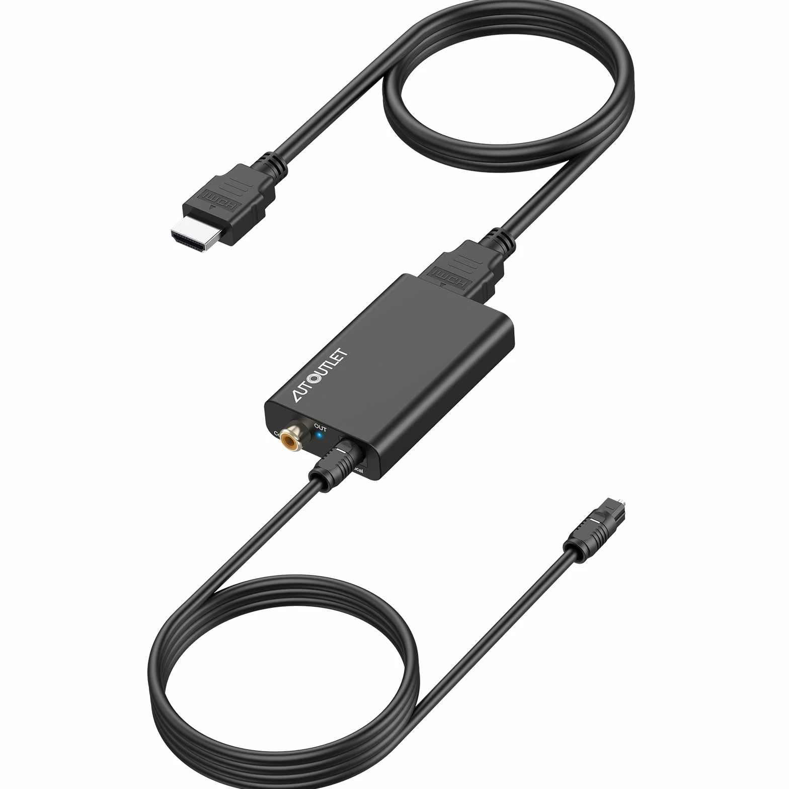 AUTOUTLET Extracteur Audio HDMI ARC 192 KHz, Adaptateur ARC 1M Optique, Répartiteur Audio pour Amplificateur Barre de Son Système H