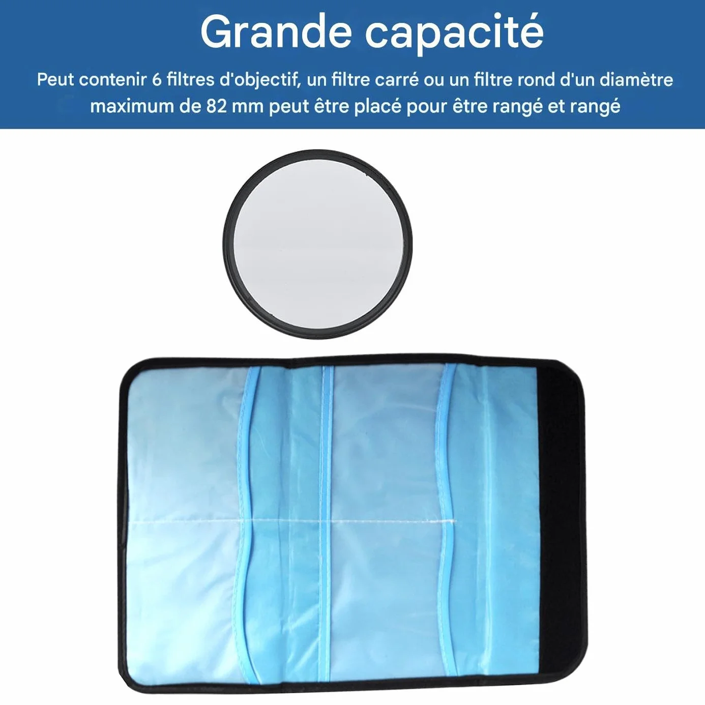 Étui à Filtres,Pochette Étanche Poussière Sac de Transport Filtre Appareil Photo - Sac de Stockage Imperméable Protecteur pour Vidéastes Cinéastes de Rue Studio Mariage