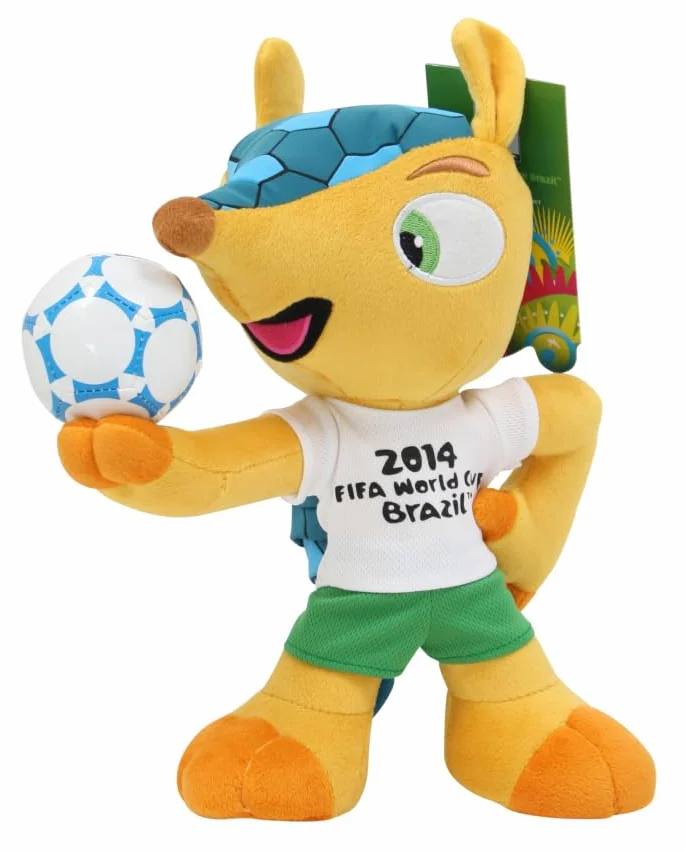 Fuleco 25 cm Balle sur la main Mascotte peluche Coupe du monde football 2014 Brésil