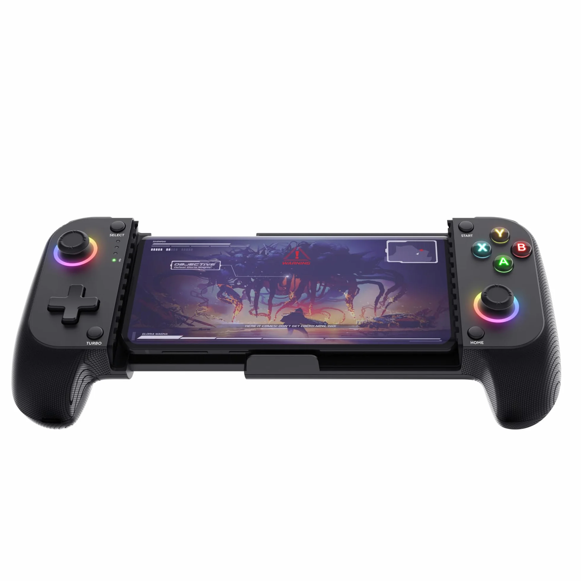 GXTrust Trust GXT 735 Mylox Manette pour Telephone Portable Bluetooth pour Android/Iphone / PS5 / Xbox/Mobile, 12h d'Autonomie, Double Vibration, Ėclairage RGB, Manette Smartphone Sans Fil, Noir