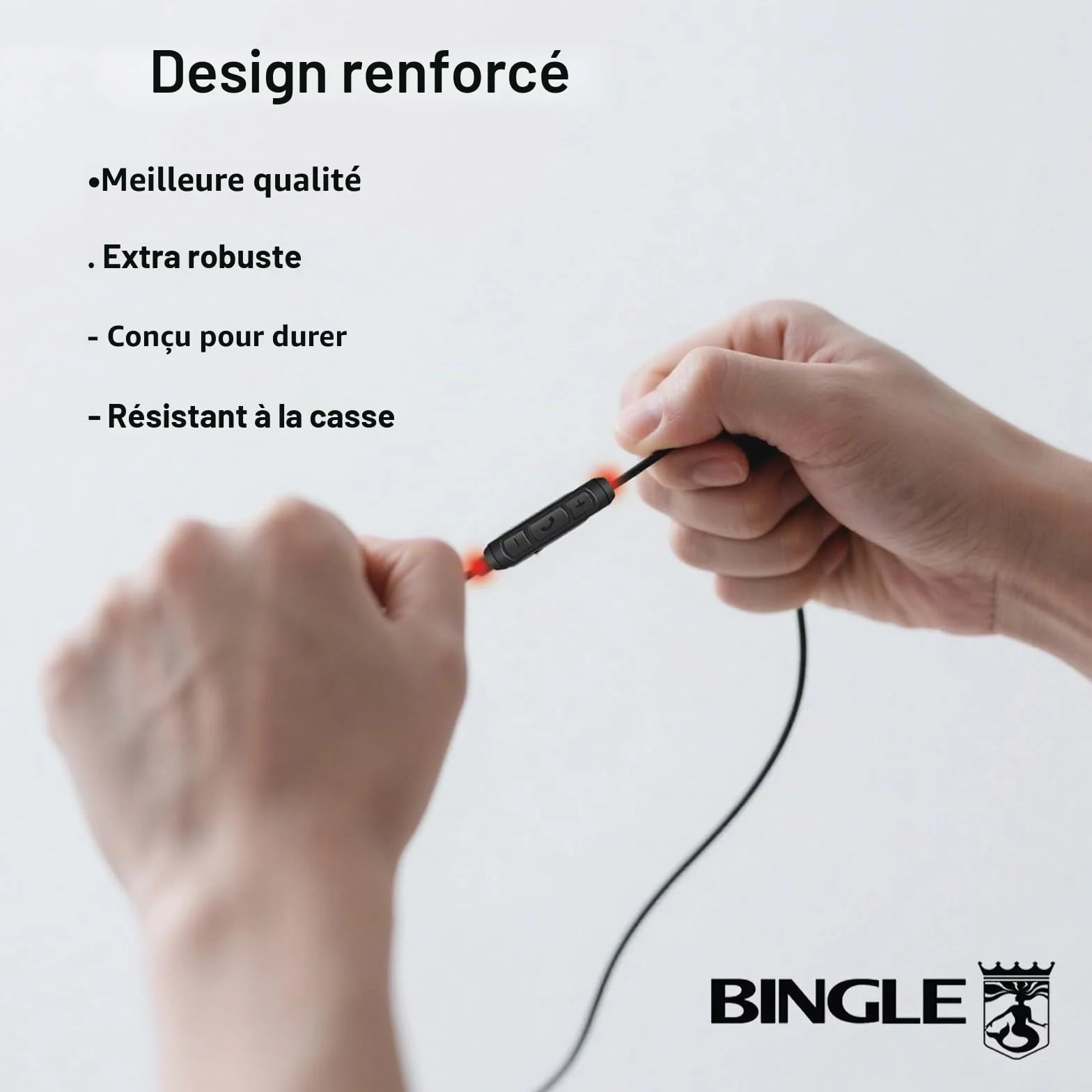 BINGLE Câble audio de rechange 3.5mm à 2.5mm avec Micro/Télécommande 1.2m pour Casque Bose 700, QuietComfort 25, 35II, OE2, OE2i, On-Ear 2 Noir