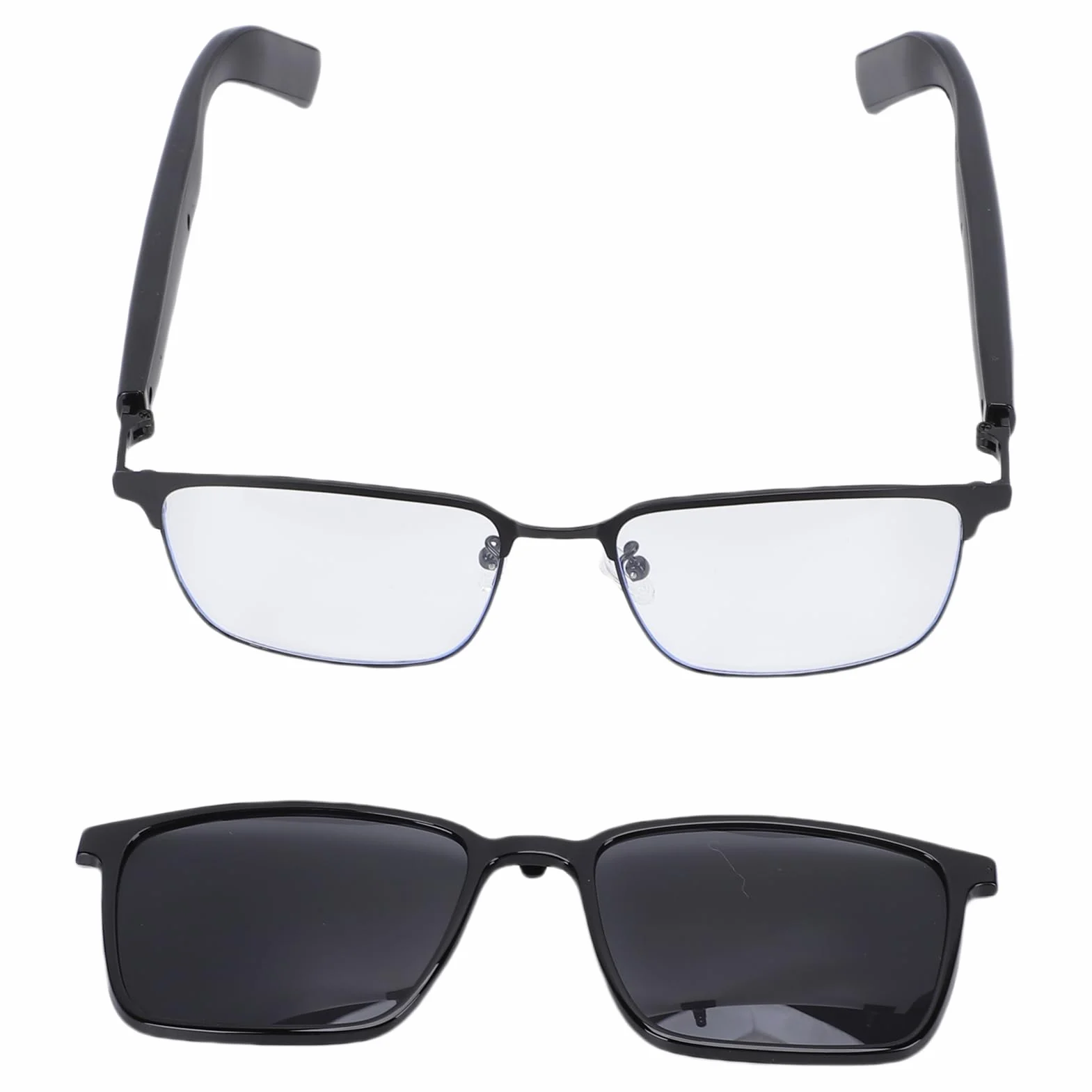 Jectse Verres Intelligentes AI, Lunettes de Traduction avec Micro et Haut-Parleur, Traduction en Temps Réel, 100+ Langues 5.4 pour Les Appels Musicaux, Lentille Magnétique
