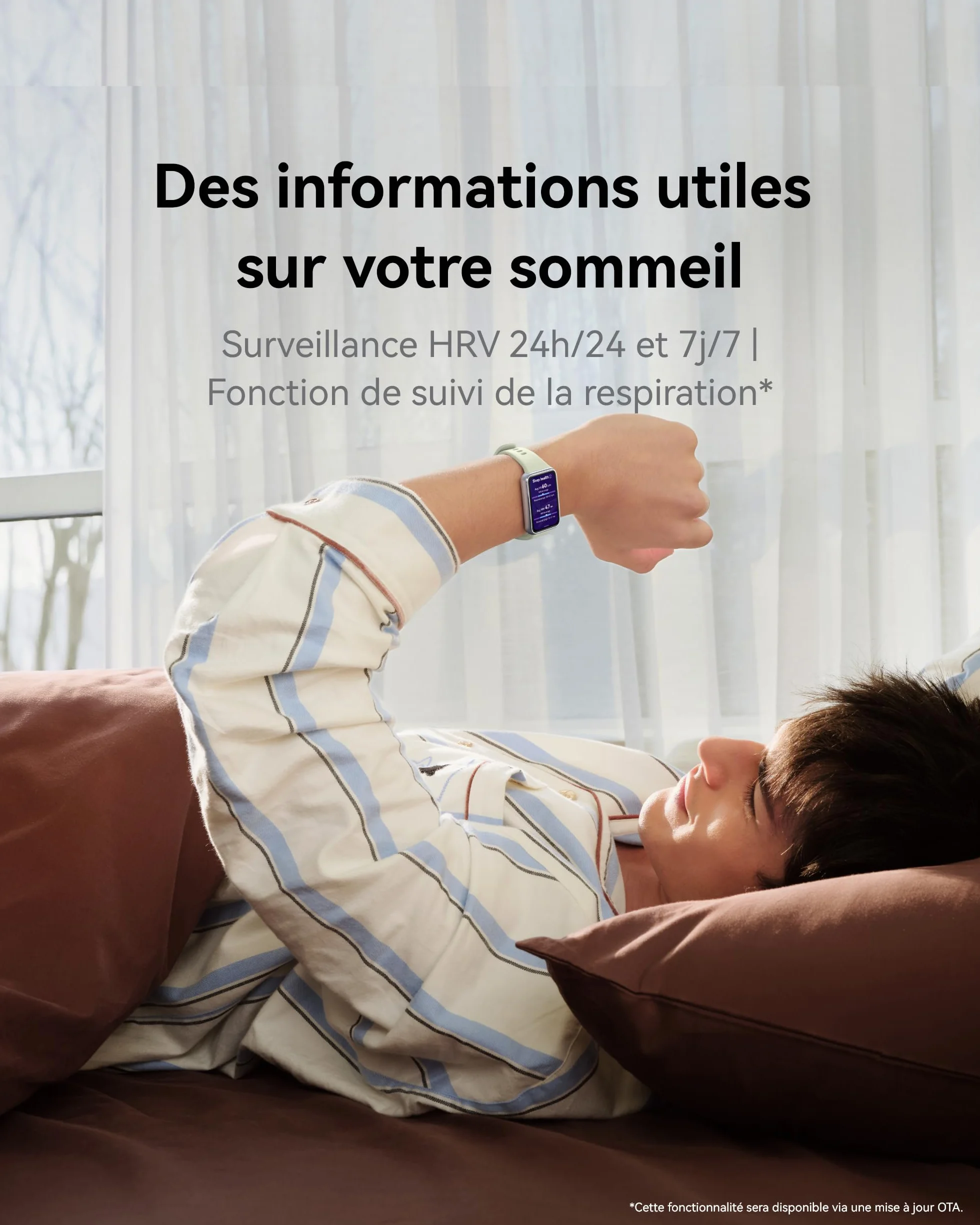 HUAWEI Band 11 Montre Connectée Tracker d'Activité Écran AMOLED 1,62 Pouces Bracelet Intelligent Autonomie 14 Jours Noir