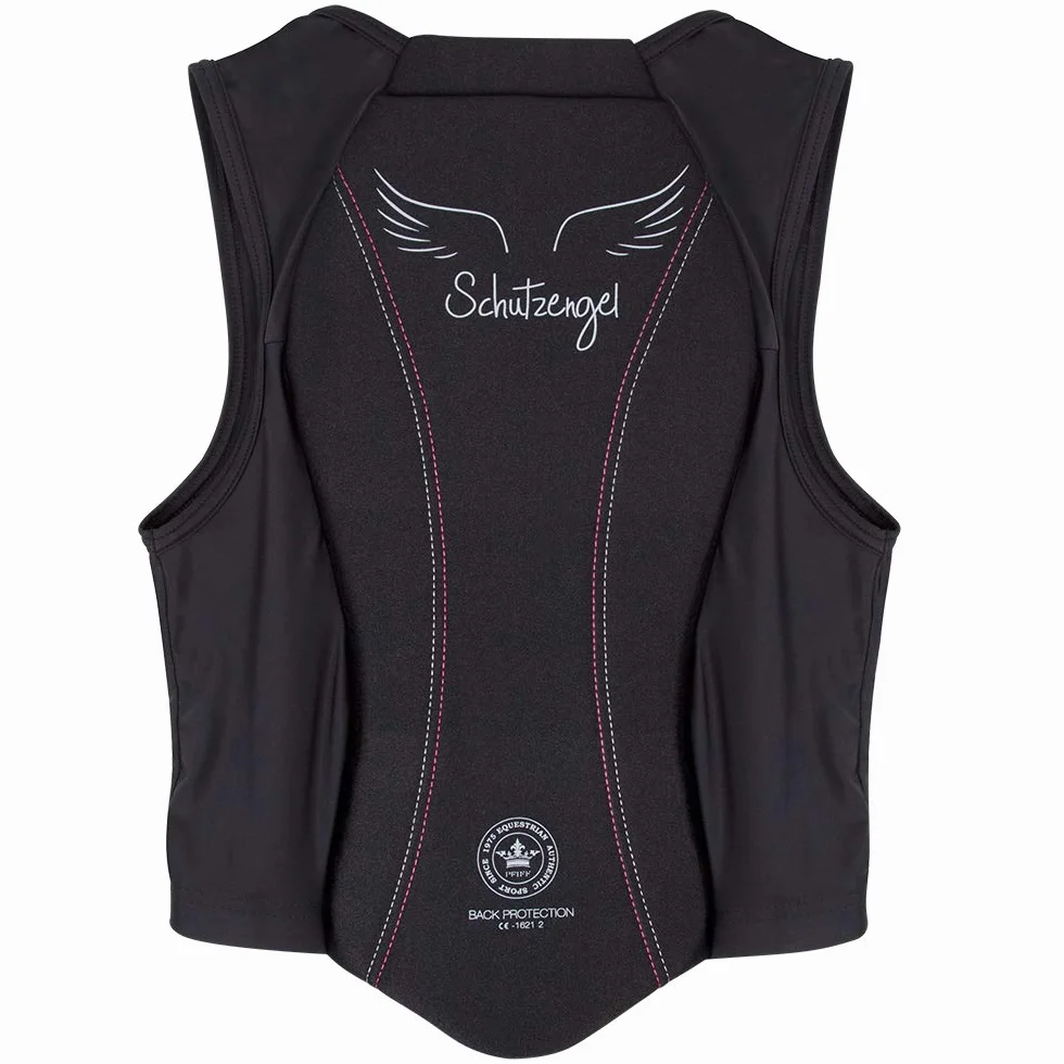 PFIFF Protection dorsale enfant Motif ange gardien Noir/rose Taille XL