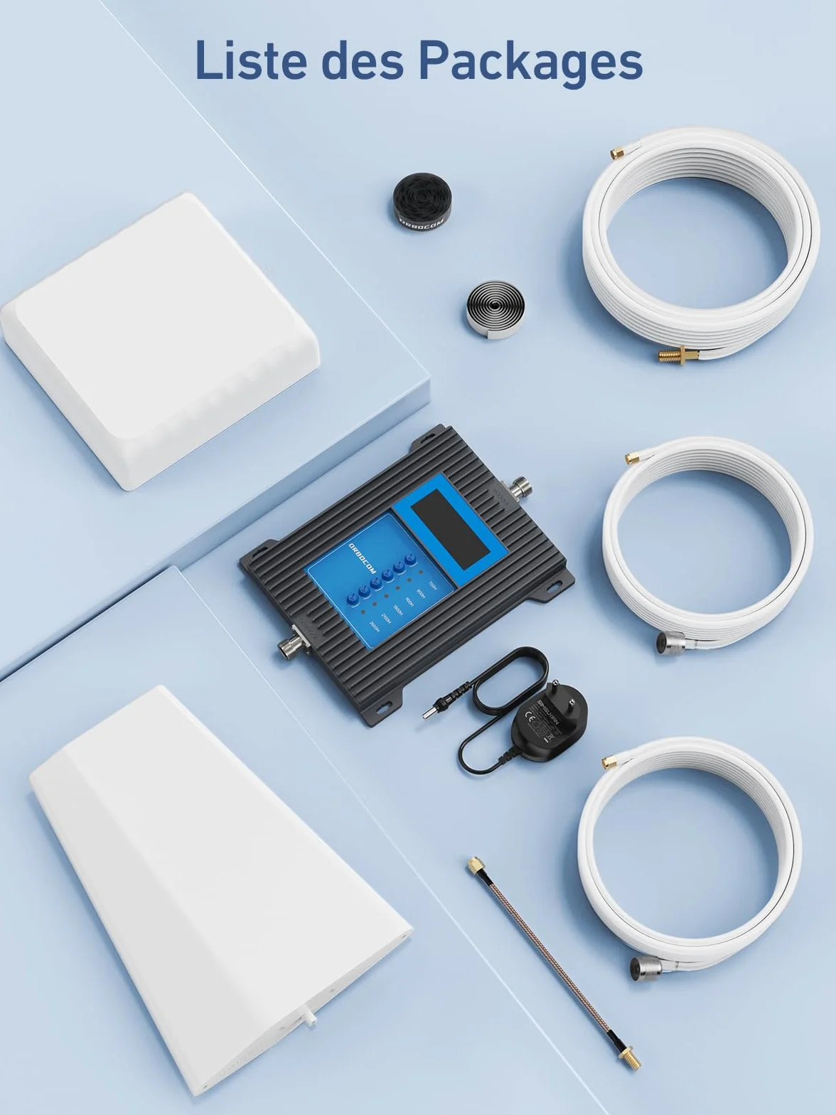 Amplificateur Reseau Mobile 5G 4G 3G LTE GSM de Signal Cellulaire de Téléphone Mobile pour Bande 28/20/8/3/1/7 Convient à Plusieurs Pièces Données Améliorées pour Tous Les Opérateurs