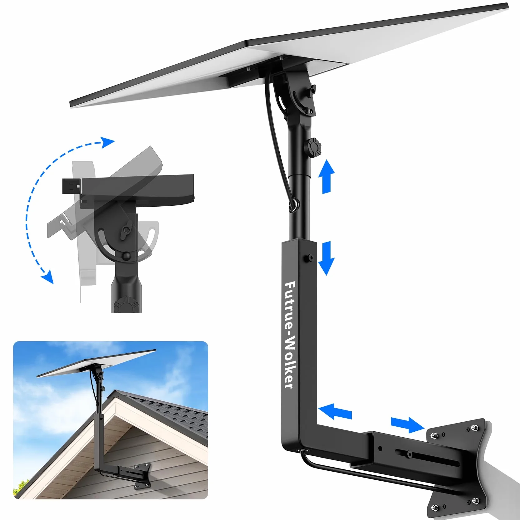 Starlink Support mural réglable pour génération 3 avec adaptateur de tube Gen 3 pour kit Starlink Standard 4/4X