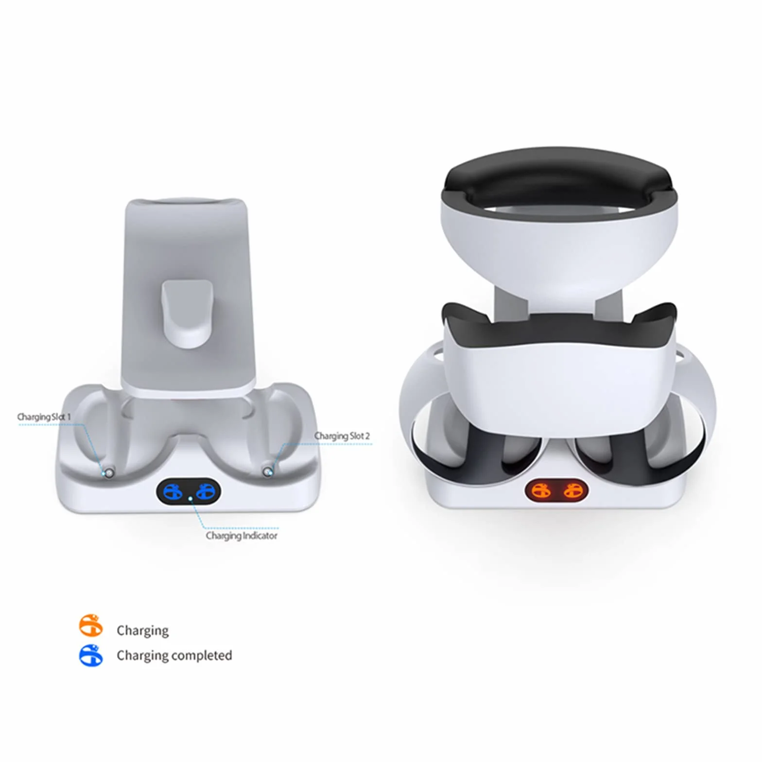 Station de charge PS VR2 avec témoin lumineux, accessoire support VR pour casque et manette