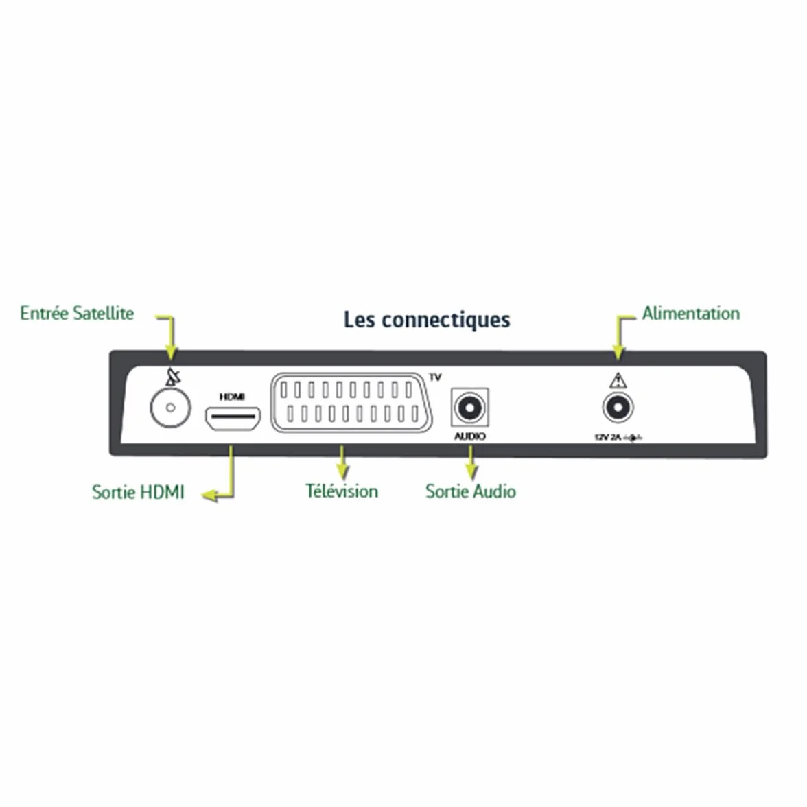 SAGEM Récepteur Satellite HD Astra + Carte TNTSAT V6 Chaînes TNT