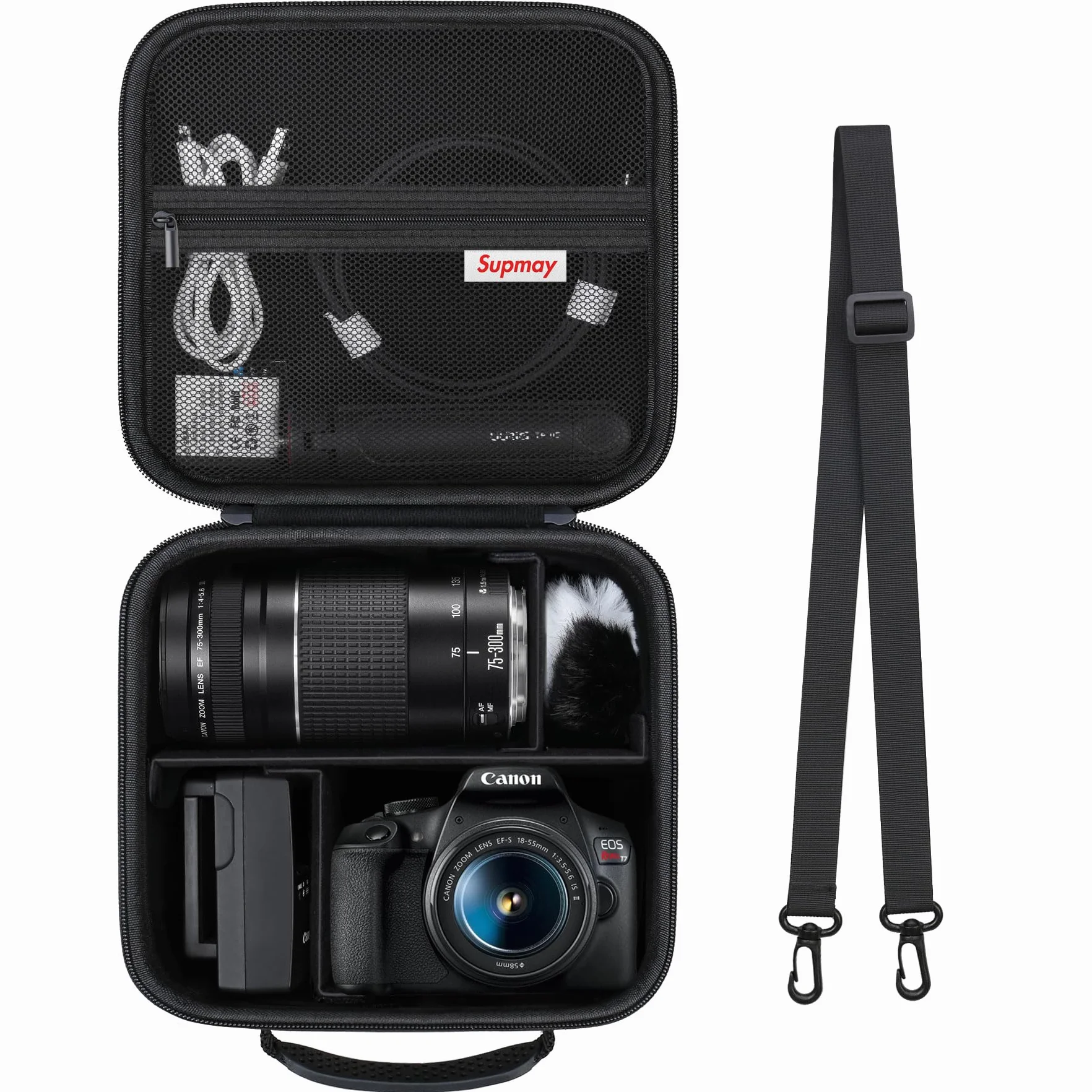 Étui de Voyage Dur pour Canon EOS 2000D / 4000D / R50 / R6 Mark II / R100 / R50V / R8 / R7 / R10 Noir
