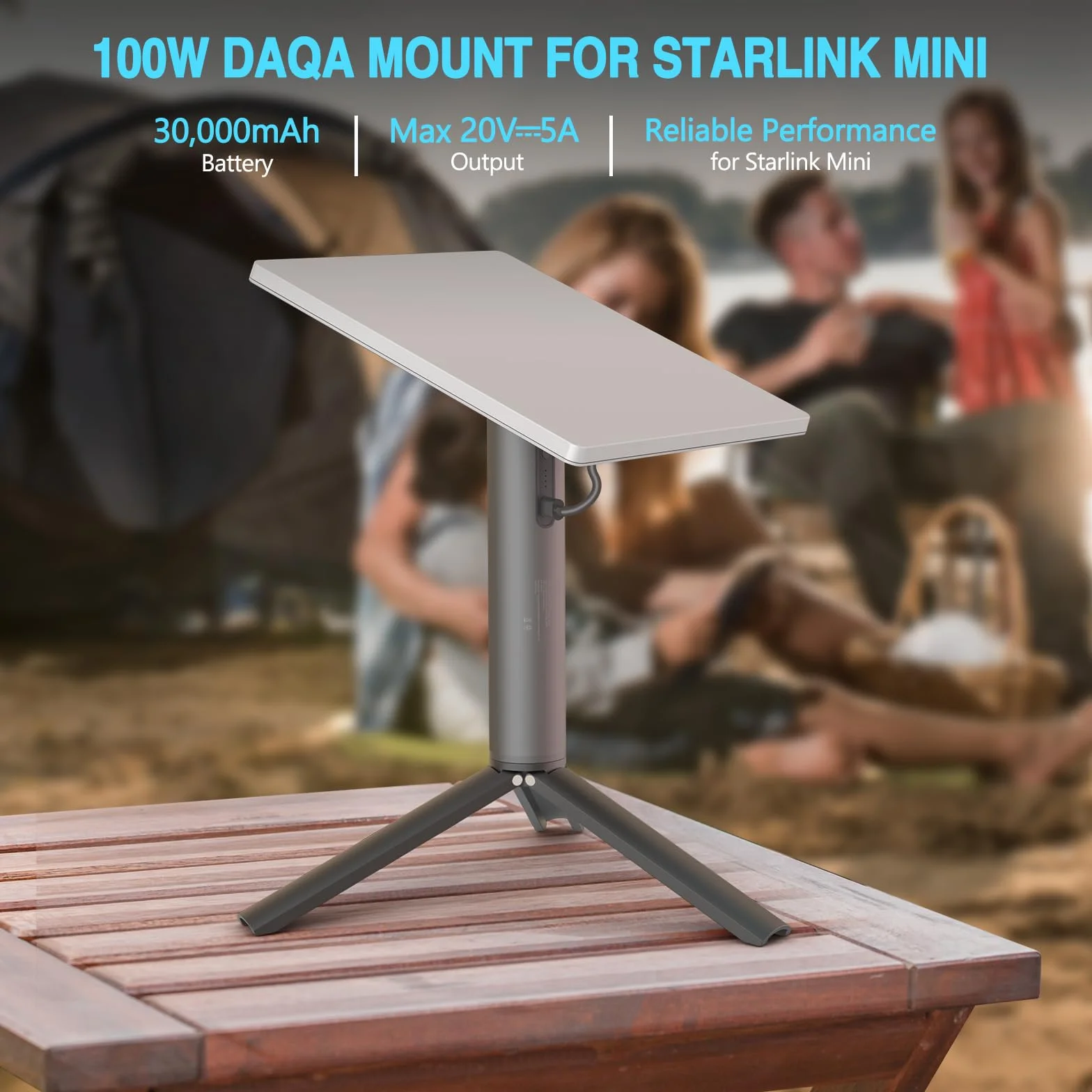 Support pour Starlink Mini, avec batterie 21,6 V/30 000 mAh, pour Starlink Mini Mount