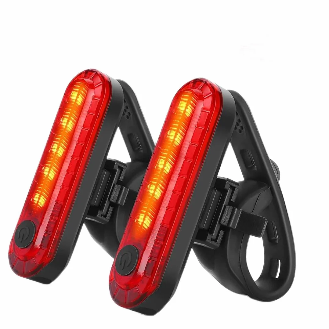 Feu arrière vélo LED USB étanche pour VTT, vélo course, E-Bike - Rouge, Style 3
