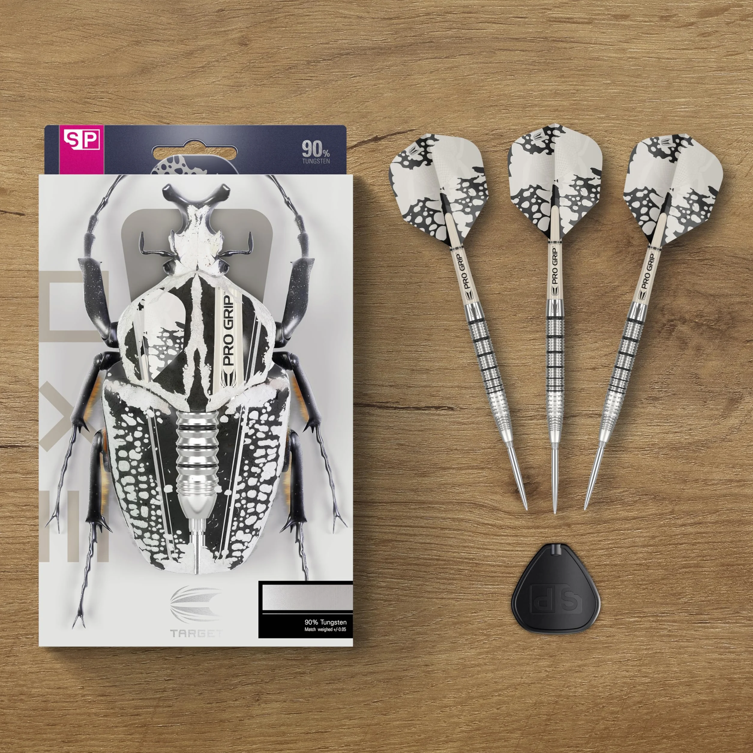 Target Darts EXO Edition fléchettes 90% tungstène pointe acier Swiss Point tiges Pro Grip ailettes n°6 outil SP inclus
