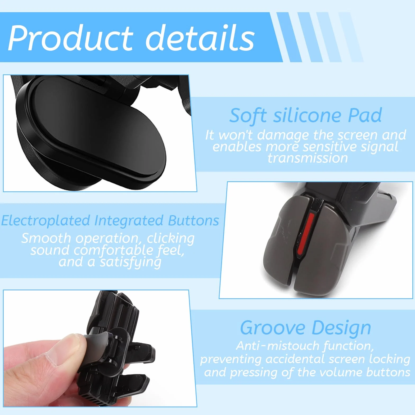 Manette Jeu Mobile Trigger Controller L1R1 L2R2, Manette Smartphone pour PUBG Mobile & Call of Duty Android iPhone iOS, Joystick Téléphone Portable & Accessoires Gaming avec Doigts Antidérapants