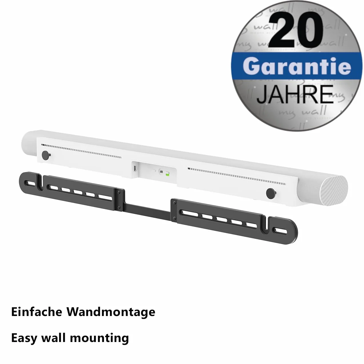 My Wall Support Mural pour Barre de Son Sonos® Arc Ultra HS29L – Design Fin, Amortissement Anti-Vibrations, Montage Flexible au-Dessus et au-Dessous du téléviseur