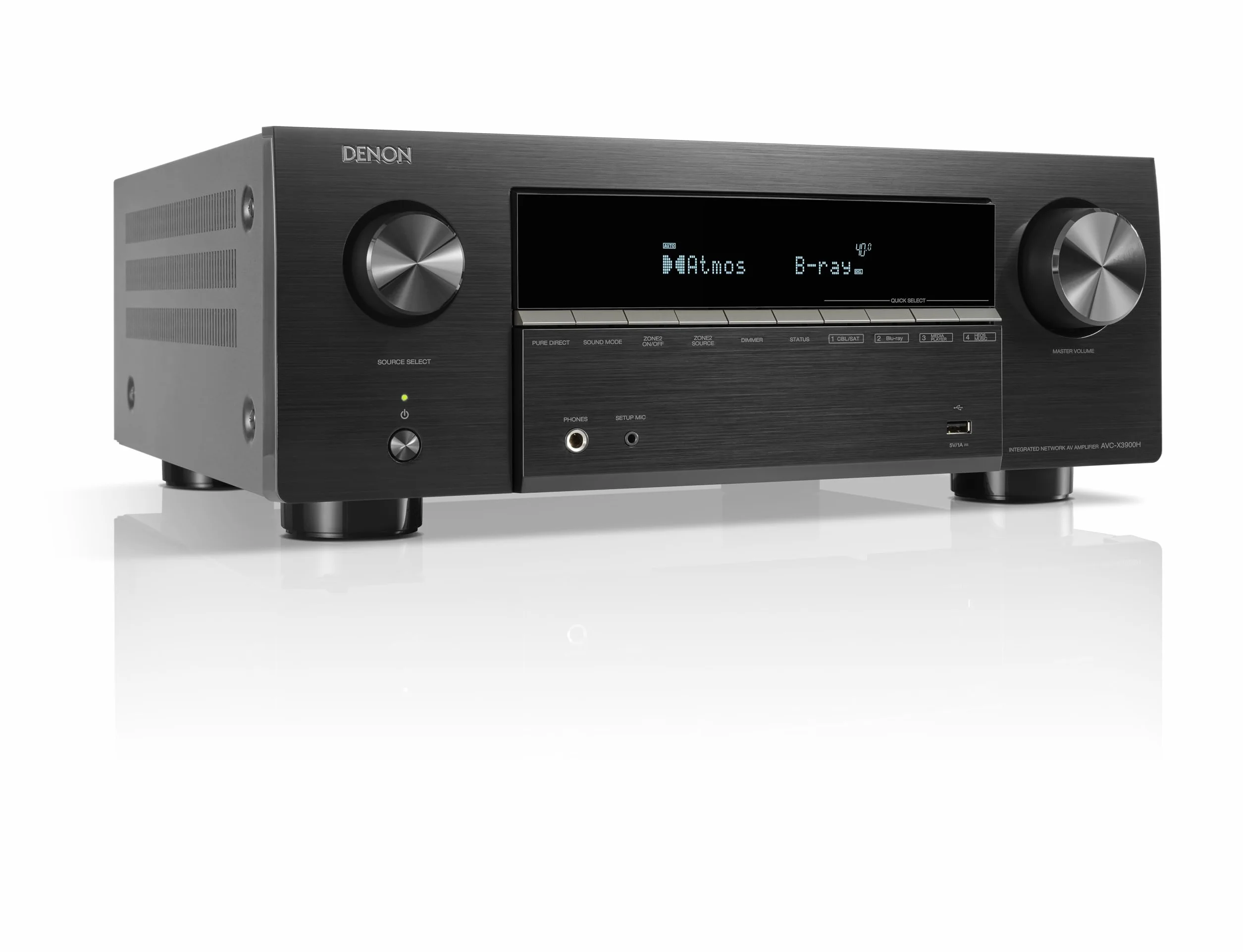Denon AVC-X3900H Amplificateur Home Cinéma 9.4 Canaux 105W Dolby Atmos DTS:X Auro-3D IMAX Enhanced HDMI 8K HEOS Multiroom Noir