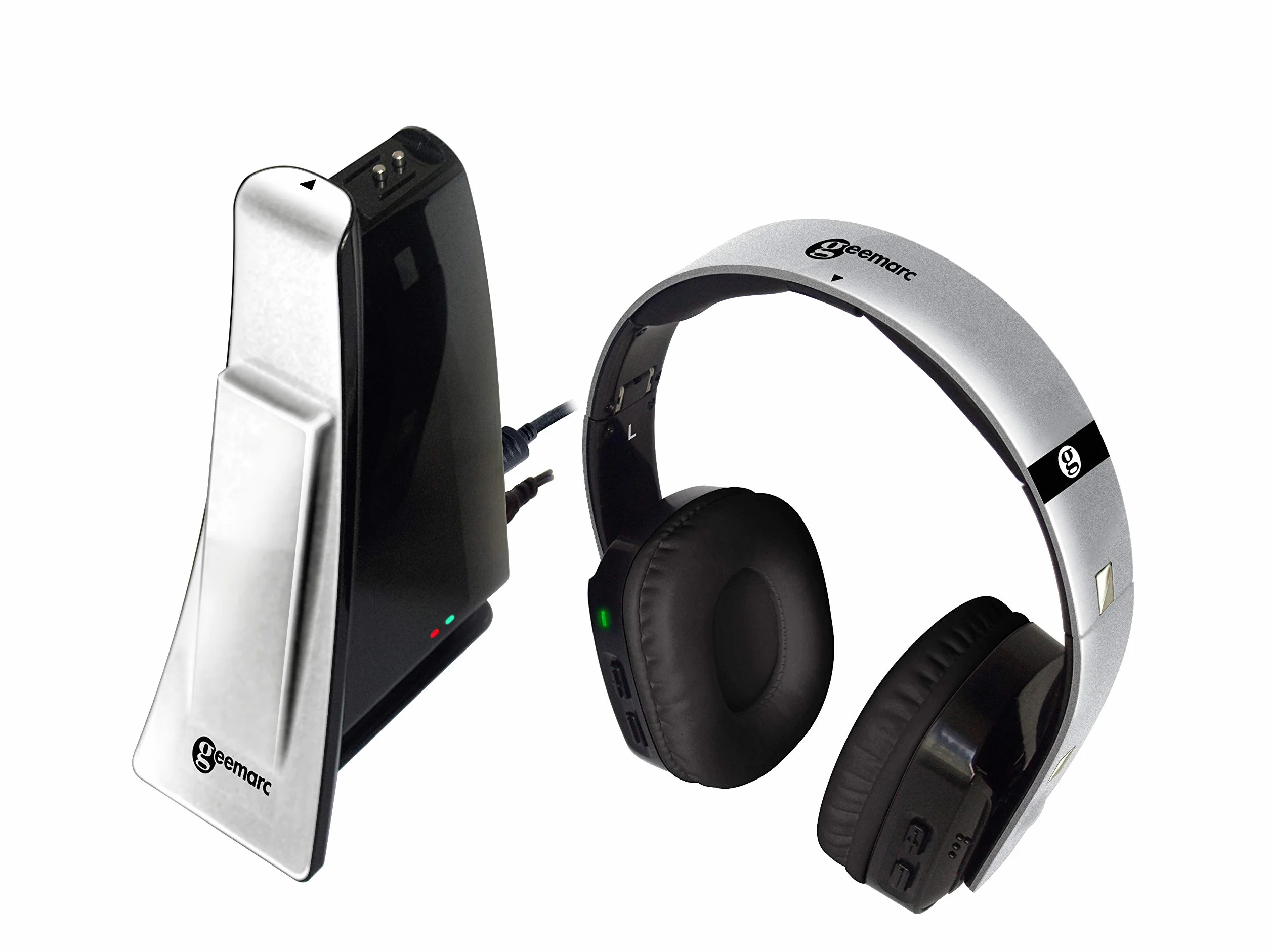 Geemarc CL7400 - Casque Audio avec Connecteur Optique et Volume Amplifié pour Télévisions, Mobiles et Ordinateurs - Adapté aux Séniors et Malentendants - Perte Auditive Faible ou Sévère - Version FR