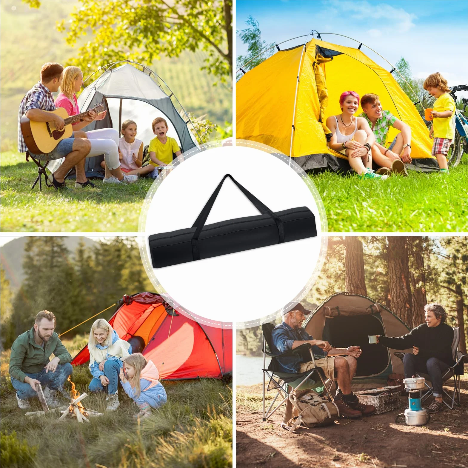 Zikenis Sac de Trépied 120×20 cm étanche pour Camping, Rangement Portable pour mât de Tente