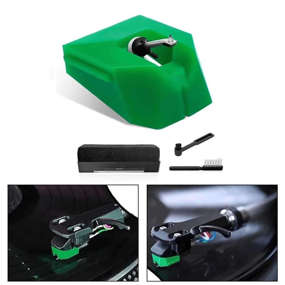 AudioTechnica ATVMN95E Stylet de rechange pour lecteur de disque vinyle AT LP120X avec brosse de nettoyage