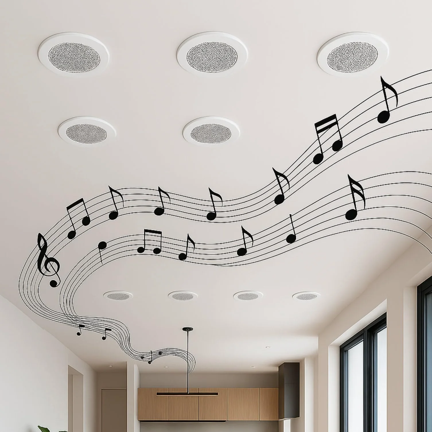 Lunivers Haut-parleur encastrable entièrement en métal, 18 W RMS, puissance musicale 80 W